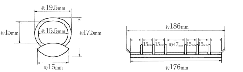 F171-6-15R-15SR寸法サイズ詳細